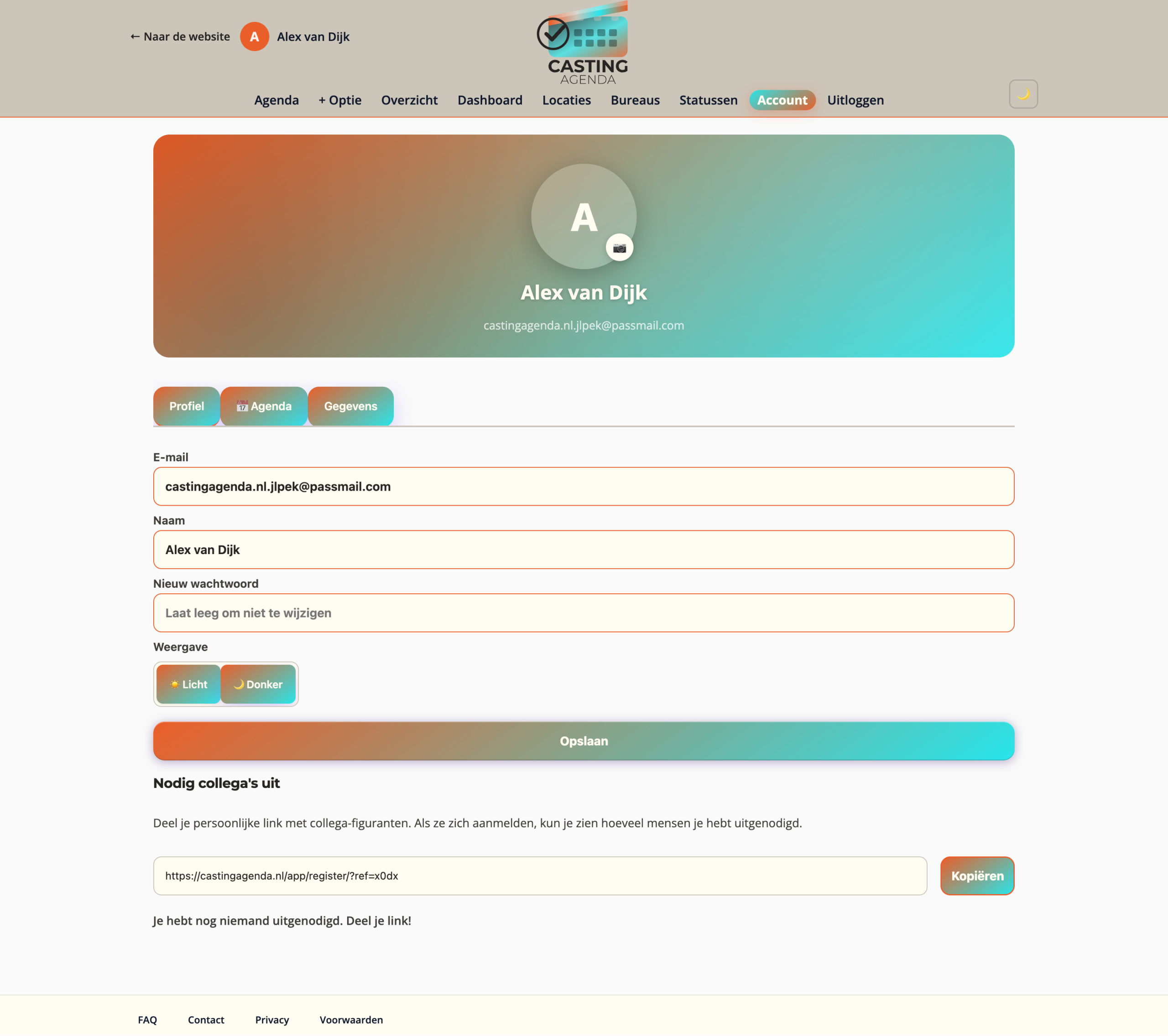 Account — meldingen, kalendersync en beschikbaarheid